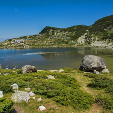 Ribnoto Lake (The Fish Lake) and Sedemte Lakes hut  (The Seven Lakes Hut), The Seven Rila Lakes, Rila Mountain