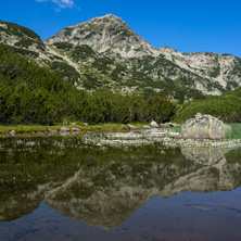 Hvoynati peak and its reflection in mountain lake, Pirin Mountain - Photos from Bulgaria, Resorts, Тourist Дestinations