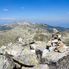 View from Kamenitsa peak to Vihren Peak, Pirin Mountain