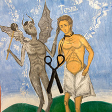 Стенопис на Дявол, Манастира с Дяволите, Чуриловски манастир Свети Георги, Благоевградска област