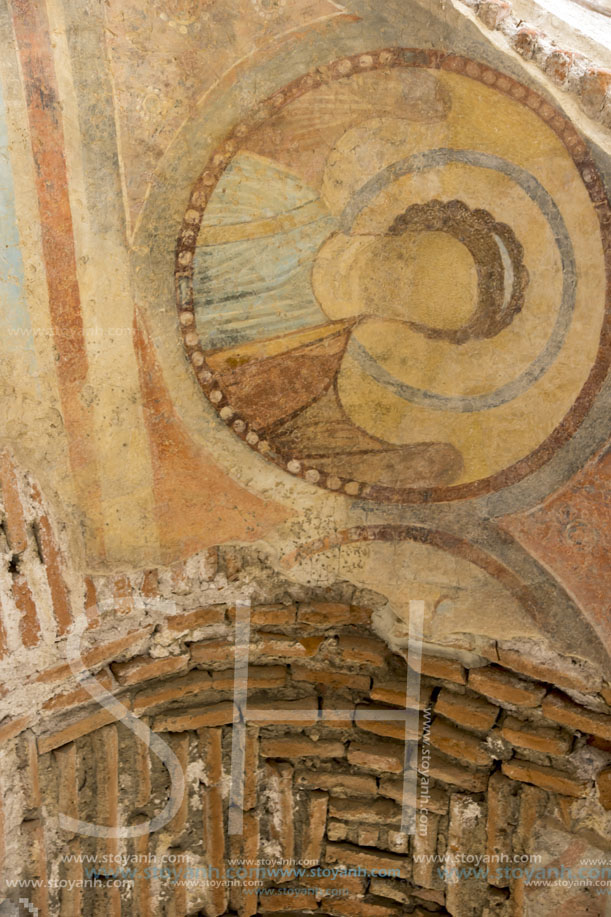 Ancient fresco in the Red Church, near Perushtitsa town, Plovdiv region